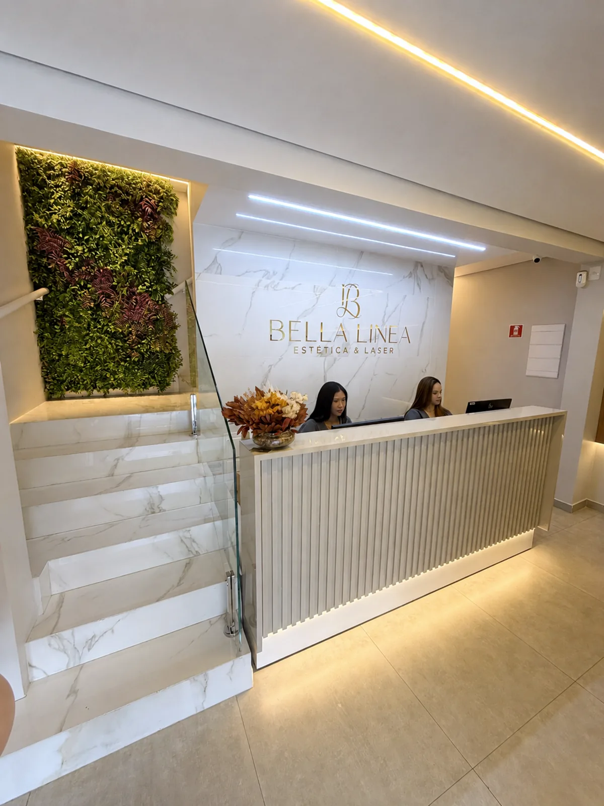 Recepção da Bella Linea Estética & Laser na Vila Mariana
